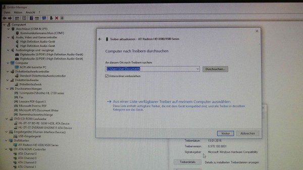 Treiberinstallation (z.B. Modem, Grafikkarte etc.) für Windows und Linux